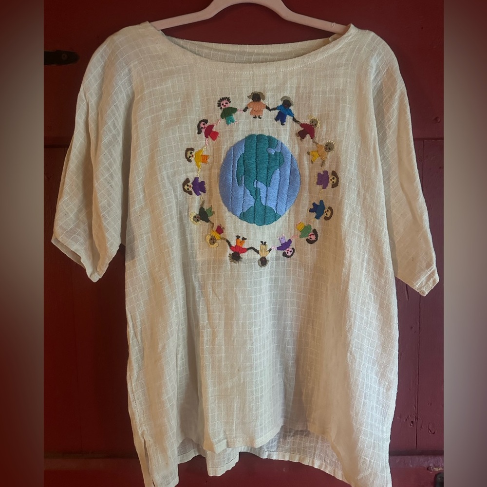 Vintage hand embroidered tee
